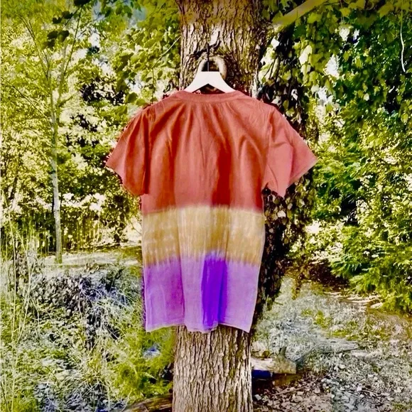Big Bud Press Dip Dye Tee Pink/Red Size M - Picture 4 of 5
